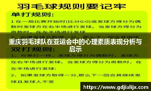 重庆羽毛球队在亚运会中的心理素质表现分析与启示